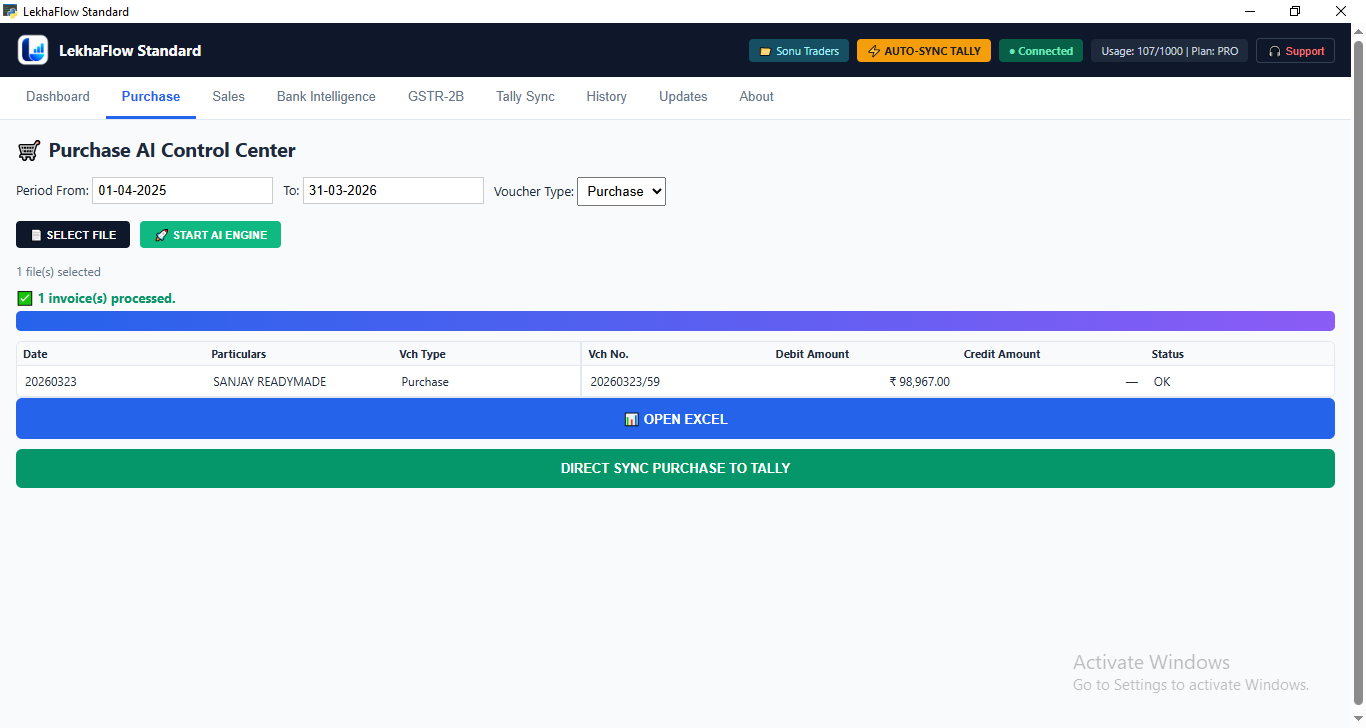 LekhaFlow Purchase AI Control Center
